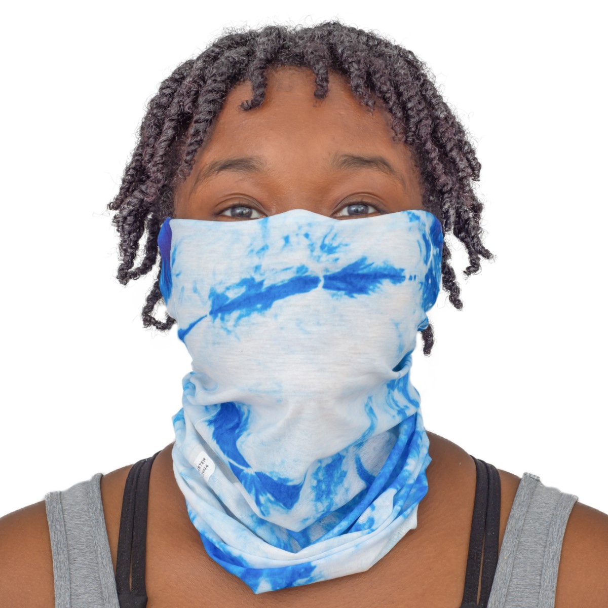 Blue Grunge Gaiter Face Cover — Mask Market